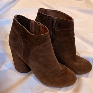 Jeffrey Campbell Dark Brown Suede Ankle Booties